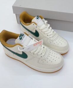 Home 34 giay sneaker nike air Force 1 cream white beige green gum